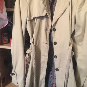 tan trench coat